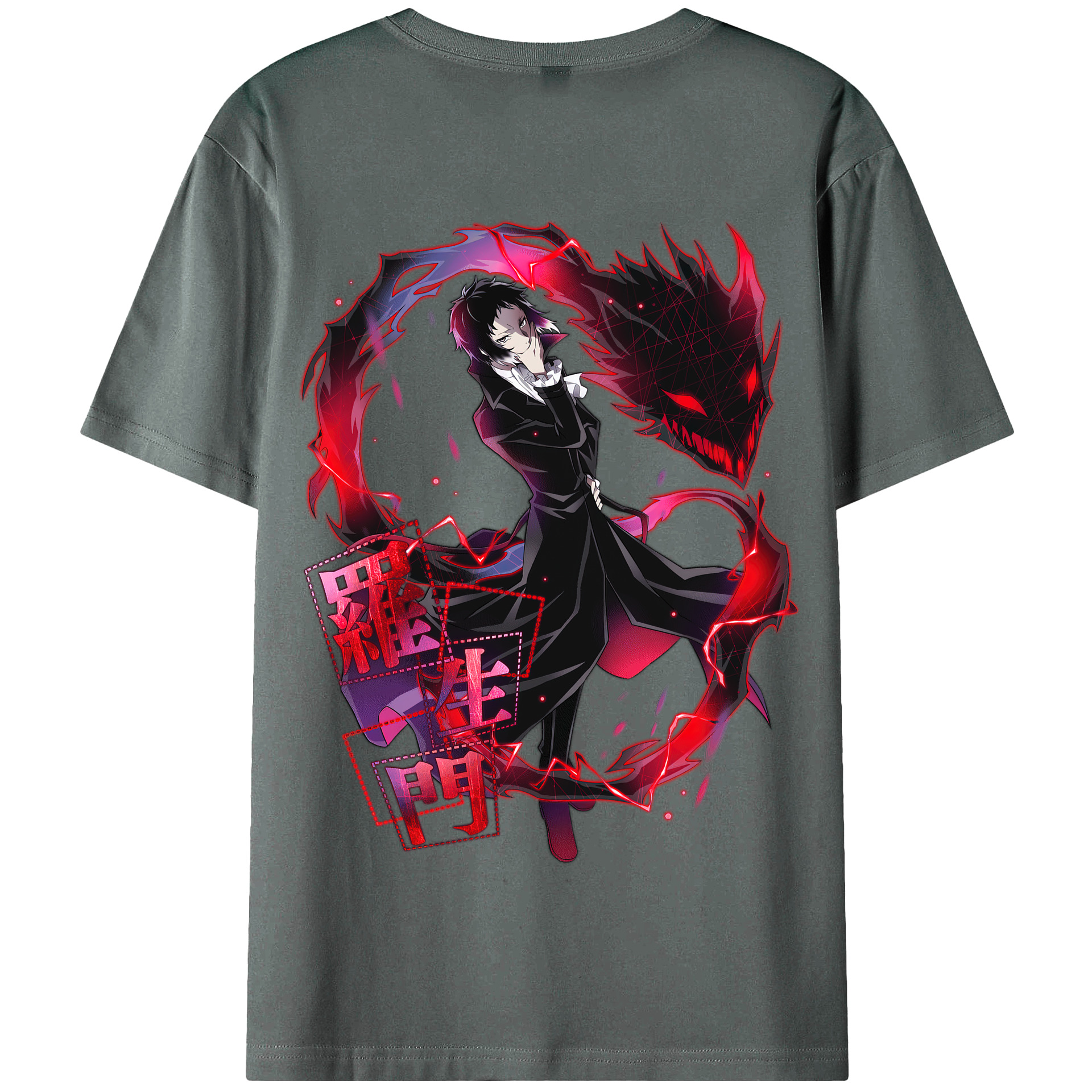 （画像用） 文豪ストレイドッグス Bungo Stray Dogs 綿100％半袖Tシャツ（背面プリント）